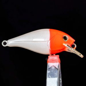 Crankbait « The One » Blanc nacré et Rouge 79